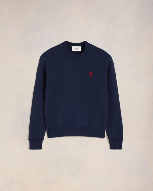 Navy Cotton Ami de Coeur Sweatshirt - 4 - Ami Paris