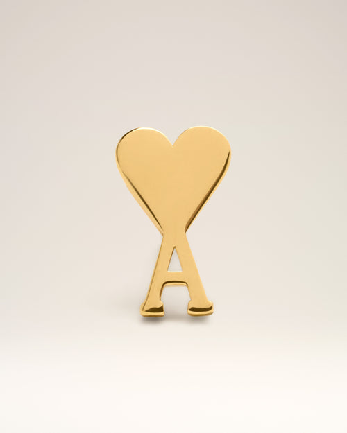 								Gold Brass Ami de Coeur Studs - 3							 - Ami Paris