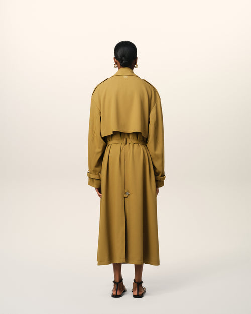 Mustard Wool Trench Coat - 5 - Ami Paris