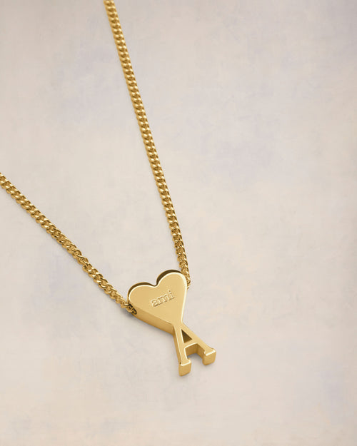 Collier Pendentif Or Ami de Coeur En Laiton - 3 - Ami Paris