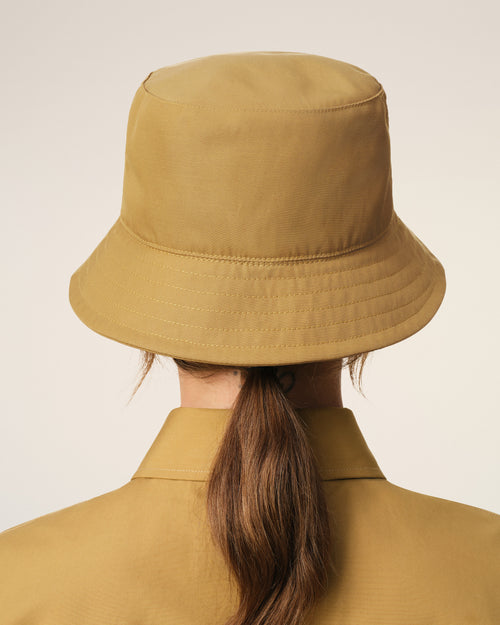 Mustard Twill Ami de Coeur Stud Bucket Hat - 12 - Ami Paris