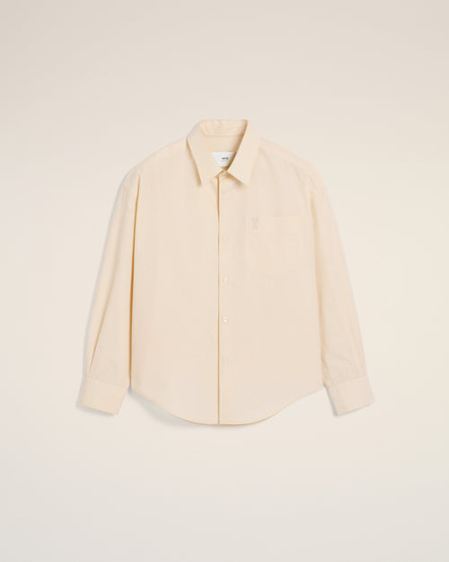 Beige Cotton Ami de Coeur Boxy Shirt - 1 - Ami Paris