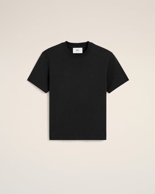 Black Cotton Ami de Coeur T-Shirt - 2 - Ami Paris