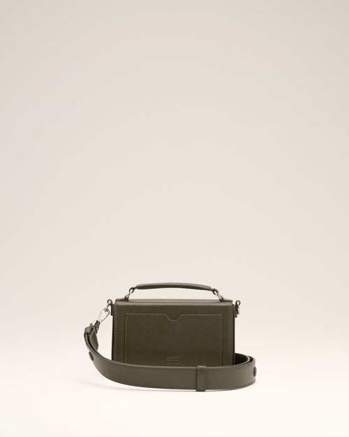 Green Leather Ami de Coeur Lunch Box Bag - 10 - Ami Paris