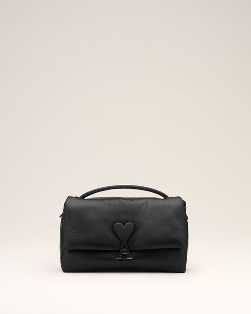 Black Leather Voulez-Vous Bag - 1 - Ami Paris