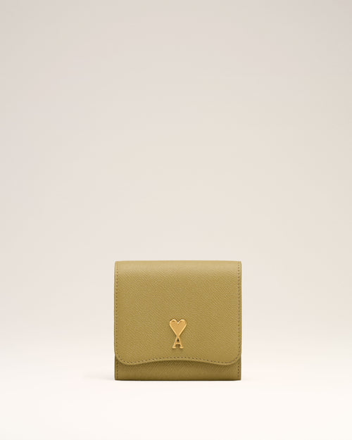 							Yellow Leather Paris Paris Compact Wallet - 3						 - Ami Paris