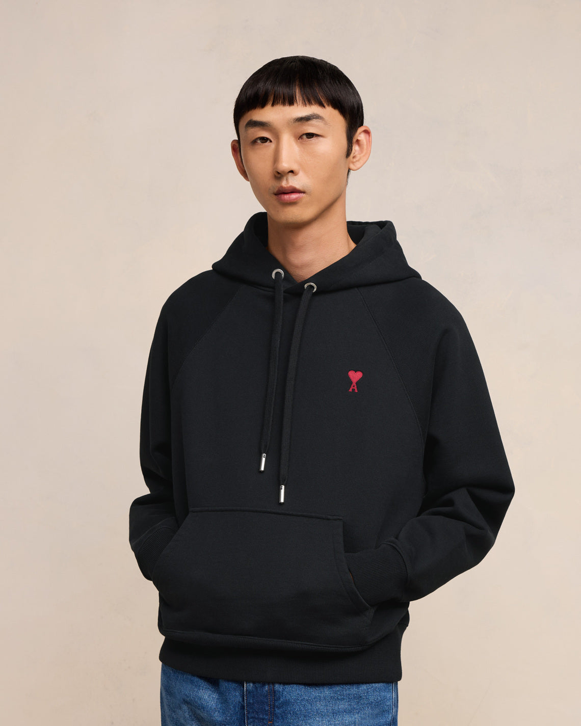 Ami paris black hoodie on sale