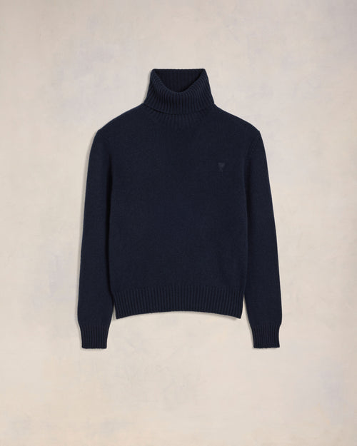 Cashmere Ami de Coeur Turtle Neck Sweater - 2 - Ami Paris