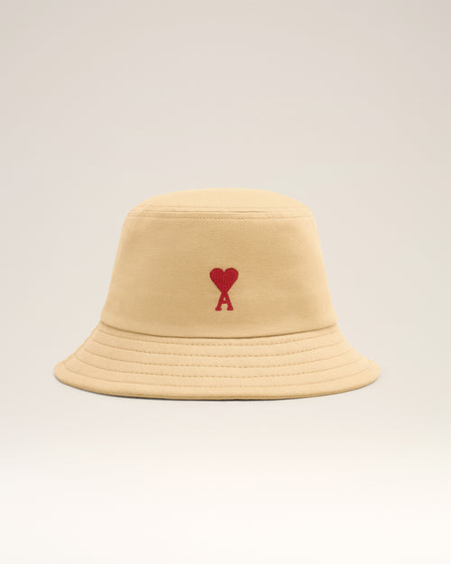 Red Ami de Coeur Embroidery Bucket Hat - 4 - Ami Paris