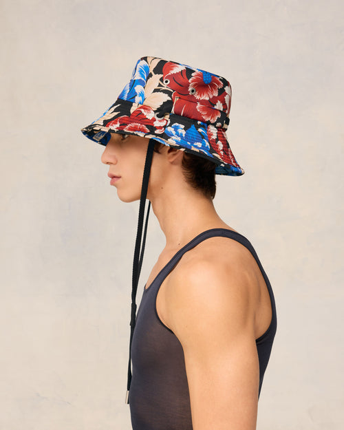 Printed Bucket Hat With String - 5 - Ami Paris