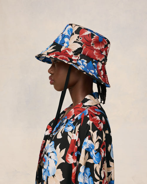 Printed Bucket Hat With String - 11 - Ami Paris